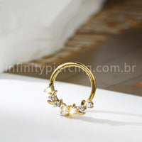Piercing Argola Titânio Zircônia Cravejada