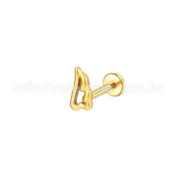 Piercing Labret Aço Cirúrgico Asa