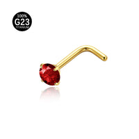 Piercing Nostril Curvo Titânio Zircônia Redonda 10153