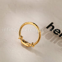 Piercing Argola Titânio Com Detalhes