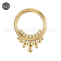 Piercing Argola Titânio Segmento Articulado Indiano