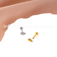 Piercing Labret Titânio Liso