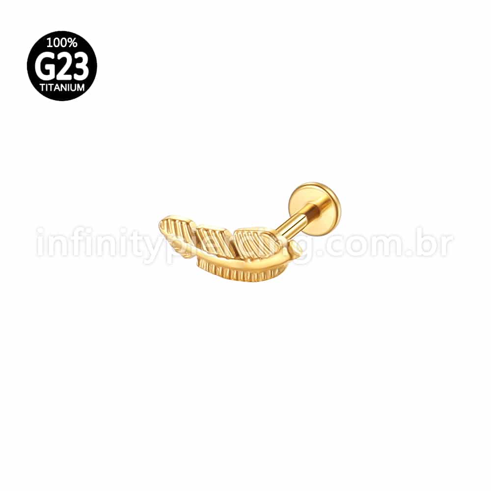 Piercing Labret Titânio Pena