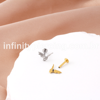 Piercing Labret Titânio Morcego