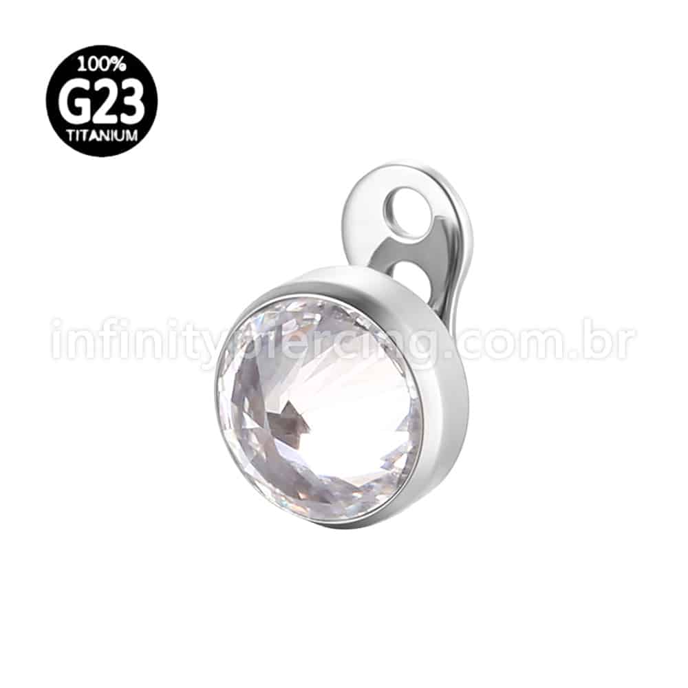 Piercing Microdermal Titânio Zircônia Com Ponta