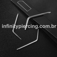 Taper Curvo Piercing Aço Cirúrgico