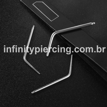 Taper Curvo Piercing Aço Cirúrgico