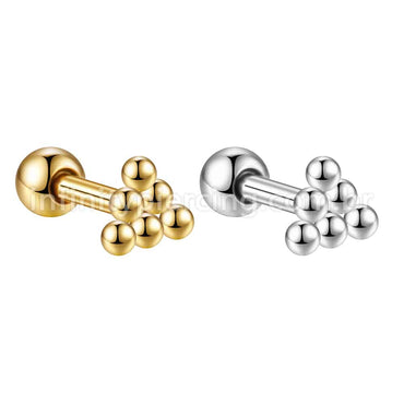 Piercing MiniBarbell Triângulo Aço Cirúrgico