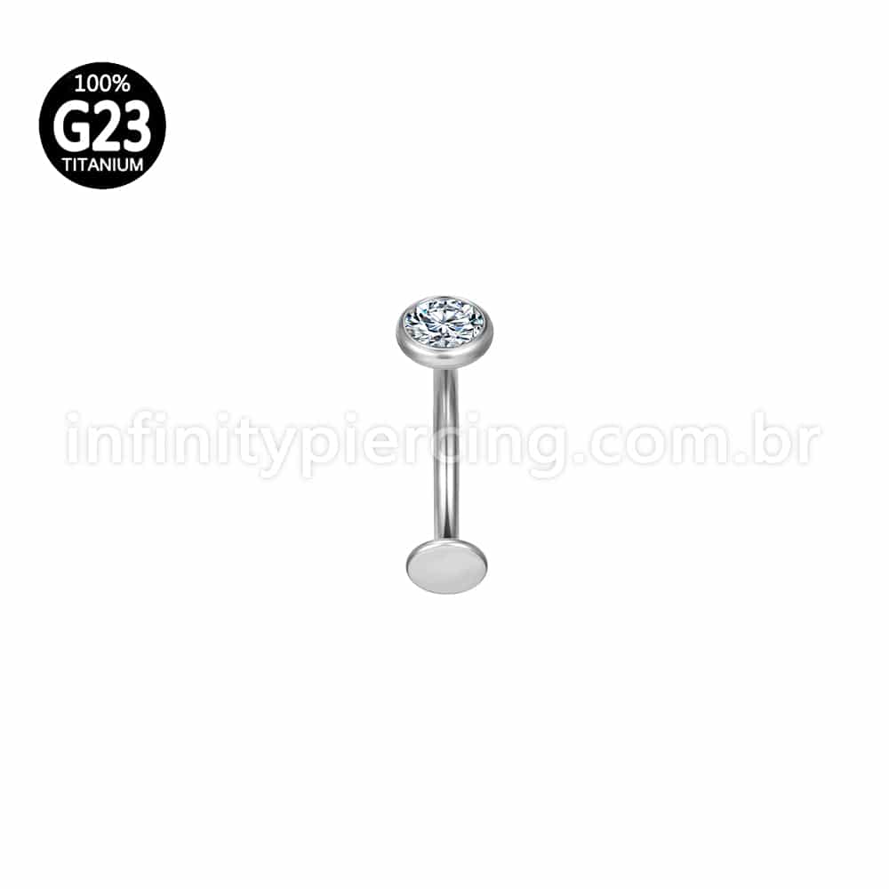 Piercing Banana Floating Titânio Zircônia