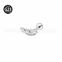 Piercing Labret Titânio Pena