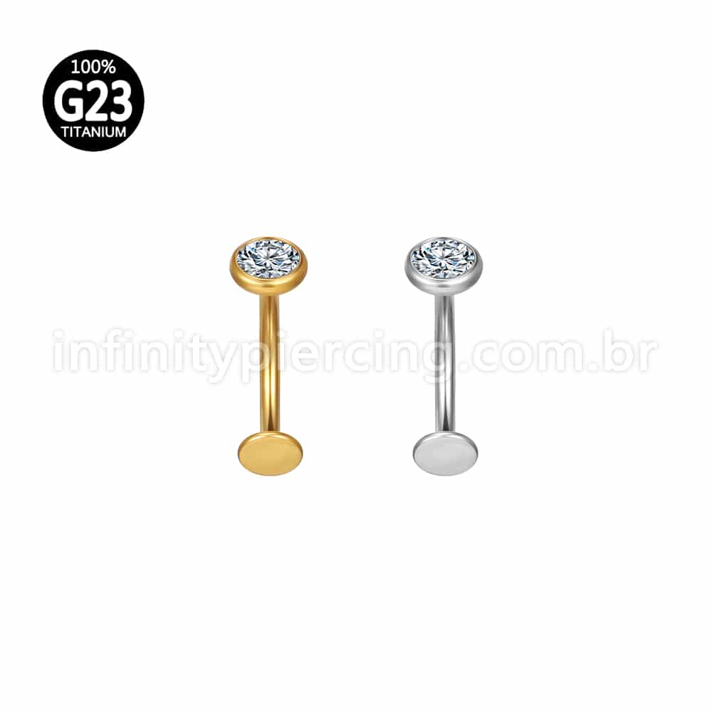 Piercing Banana Floating Titânio Zircônia