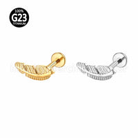 Piercing Labret Titânio Pena