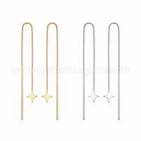 Piercing Palitinho Corrente Aço Cirúrgico Estrela 4 Pontas