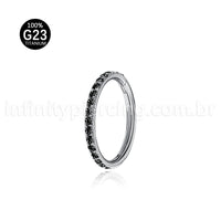 Piercing Argola Segmento Articulado Titânio Zircônia Colorida