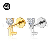Piercing Labret Chave Titânio Zircônia