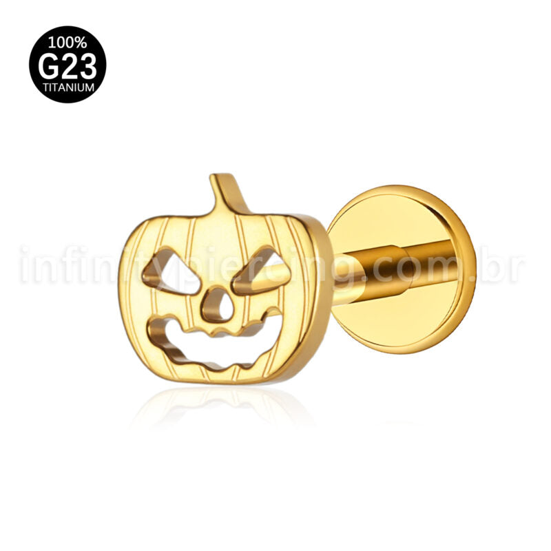 Piercing Labret Titânio Abóbora