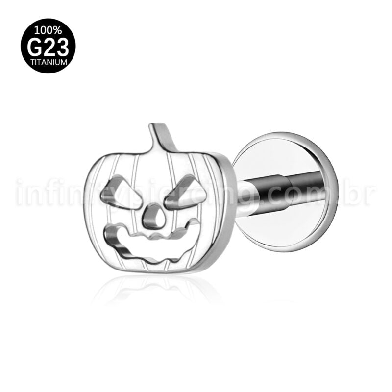 Piercing Labret Titânio Abóbora