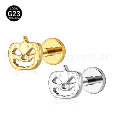 Piercing Labret Titânio Abóbora