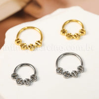 Piercing Argola Titânio Segmento Articulado Detalhado