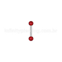 Piercing Barbell Titânio Cristais Swaroski