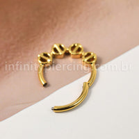 Piercing Argola Titânio Segmento Articulado Detalhado