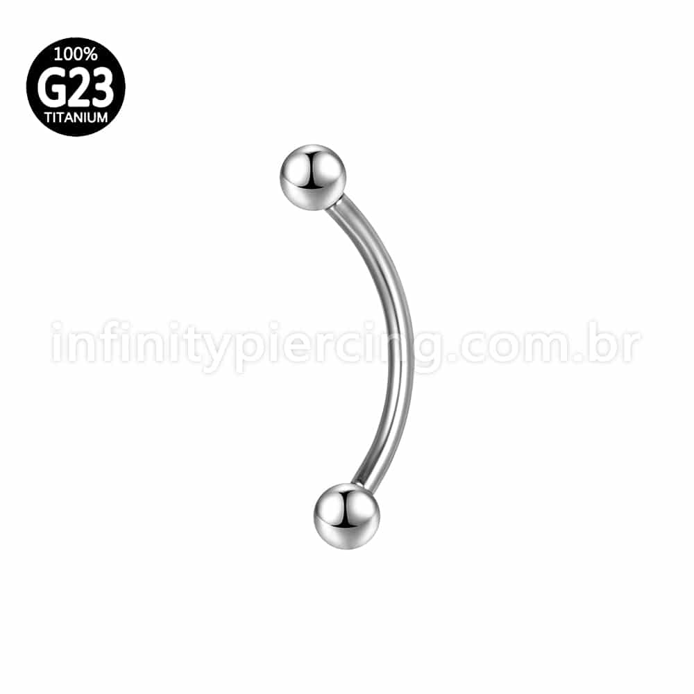 Piercing Microbell Curvo Titânio