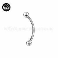 Piercing Microbell Curvo Titânio