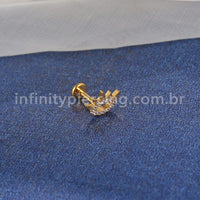 Piercing Labret Titânio Olho Com Zircônia