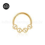 Piercing Argola Titânio Segmento Articulado Detalhado