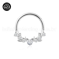 Piercing Argola Titânio Zircônia Cravejada