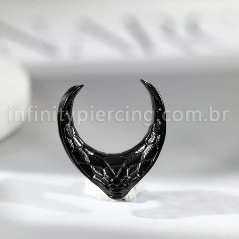Alargador Aço Cirúrgico Cobra De Encaixe