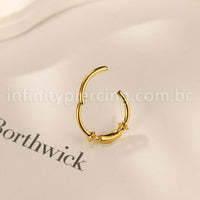 Piercing Argola Titânio Com Detalhes