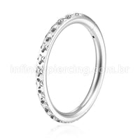 Piercing Argola Aço Cirurgico Segmento Articulado Detalhes Eestrelas