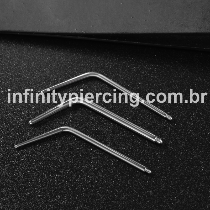Taper Curvo Piercing Aço Cirúrgico