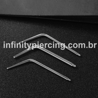 Taper Curvo Piercing Aço Cirúrgico