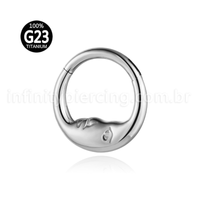 Piercing Argola Titânio Segmento Articulado Lua