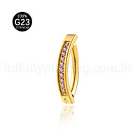 Piercing Argola Para Umbigo Titânio Zircônia