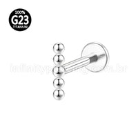 Piercing Labret Titânio Bolinhas
