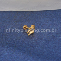 Piercing Labret Titânio Pinguim