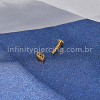 Piercing Labret Titânio Indiano Olho Zircônia