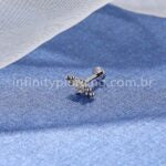 Piercing Labret Titânio Indiano Zircônia