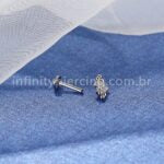 Piercing Labret Titânio Indiano Zircônia