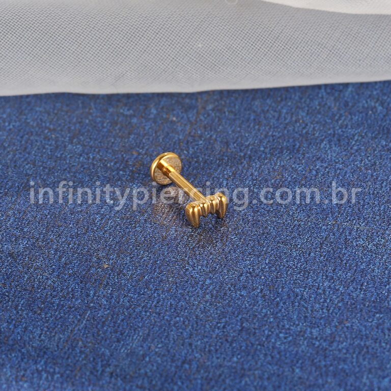 Piercing Labret Titânio Presas