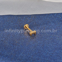 Piercing Labret Titânio Presas
