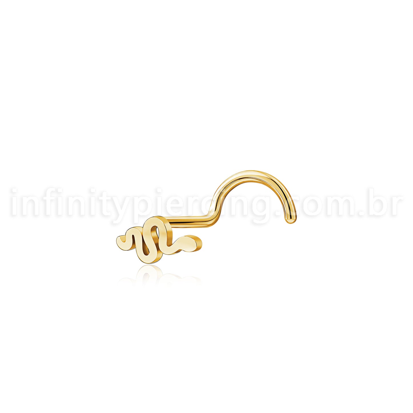 Piercing Nostril Aço Cirúrgico Cobra