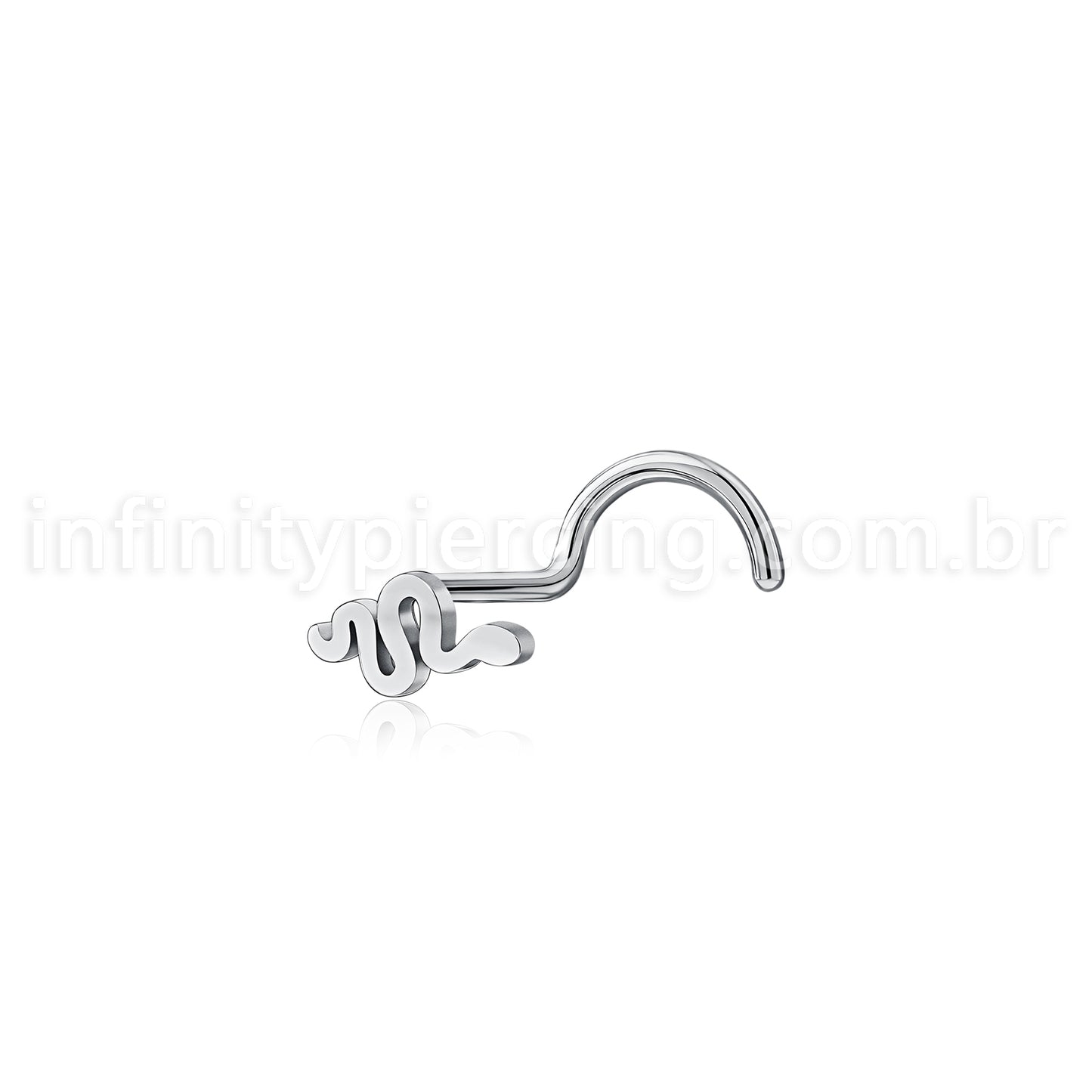 Piercing Nostril Aço Cirúrgico Cobra