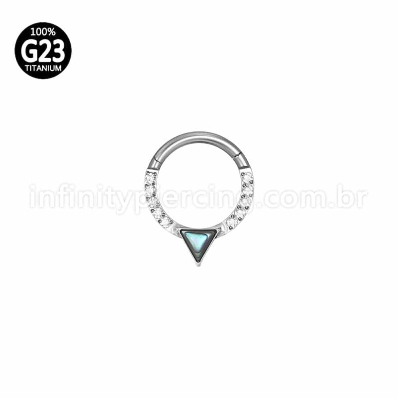 Piercing Argola Titânio Segmento Articulado Zircônia