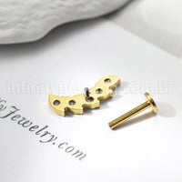 Piercing Labret Aço Cirúgico Cluster 6 Zircônias