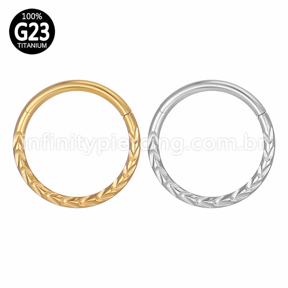 Piercing Argola Titânio Segmento Articulado Detalhado