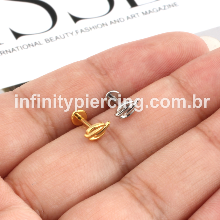 Piercing Labret Titânio Liso